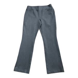 NEW YORK & COMPANY Womens Size XL Pull On Gray Stretch Dress Pants 33.5" Inseam